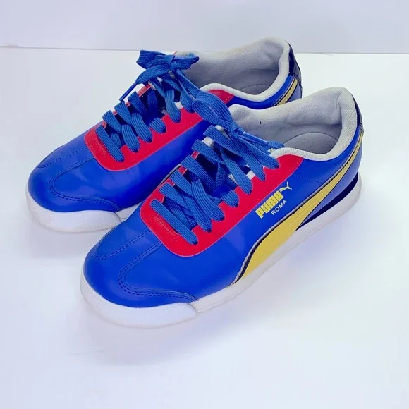 Puma Blue and Yellow Women's Sneakers - Picture 2 of 10